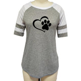 2020 Fashion Love Dog Paw Shirt