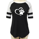 2020 Fashion Love Dog Paw Shirt