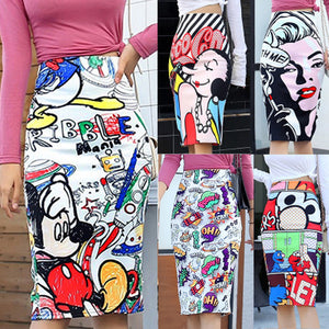 Women's Pencil Skirt Mickey Dress