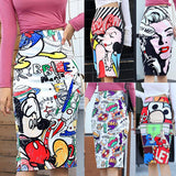 Women's Pencil Skirt Mickey Dress