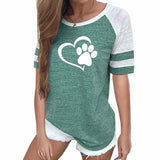 2020 Fashion Love Dog Paw Shirt