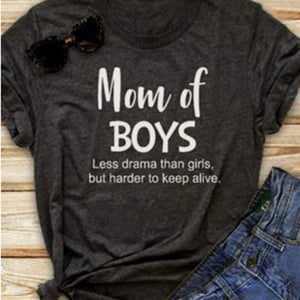 MOM OF BOYS Women T shirts