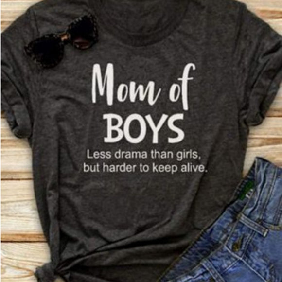 MOM OF BOYS Women T shirts
