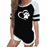 2020 Fashion Love Dog Paw Shirt