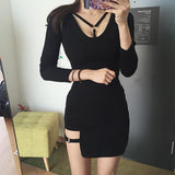 Style Black Hip Fashion Dress
